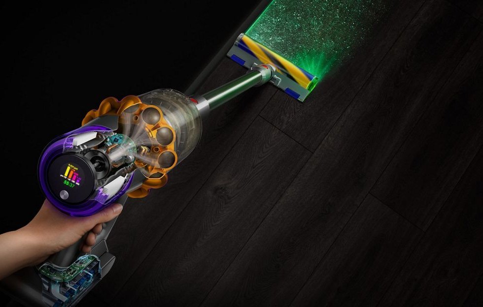 Laser dust detection on hard floors